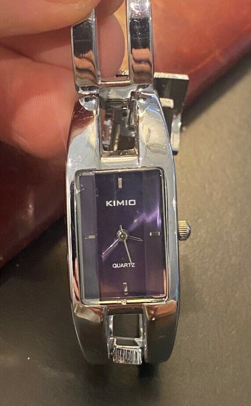Women's 20mm Silver Tone Kimio Watch, K1601L, Bracelet Band, Thick Crystal